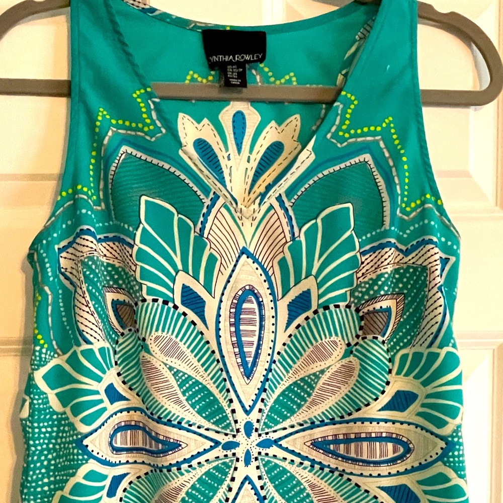 Cynthia Rowley patterned sleeveless blouse